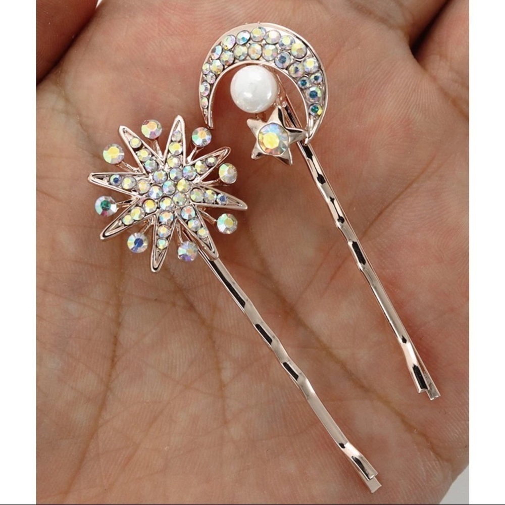 Celestial Crystal Hair Pins